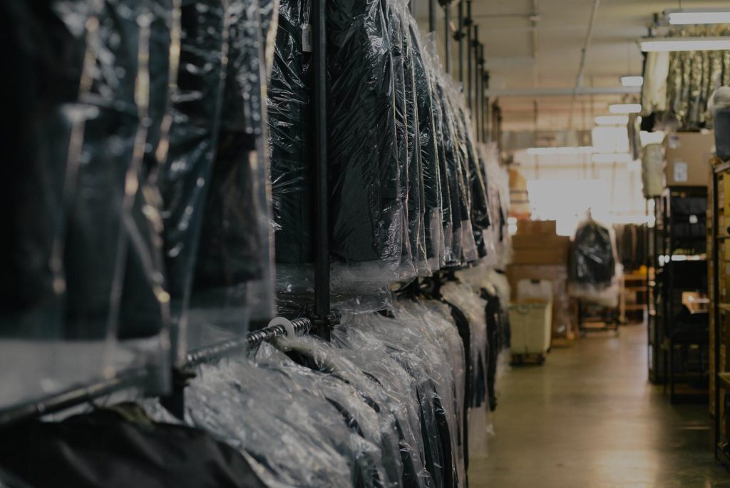 Opkoop kleding, textiel stock